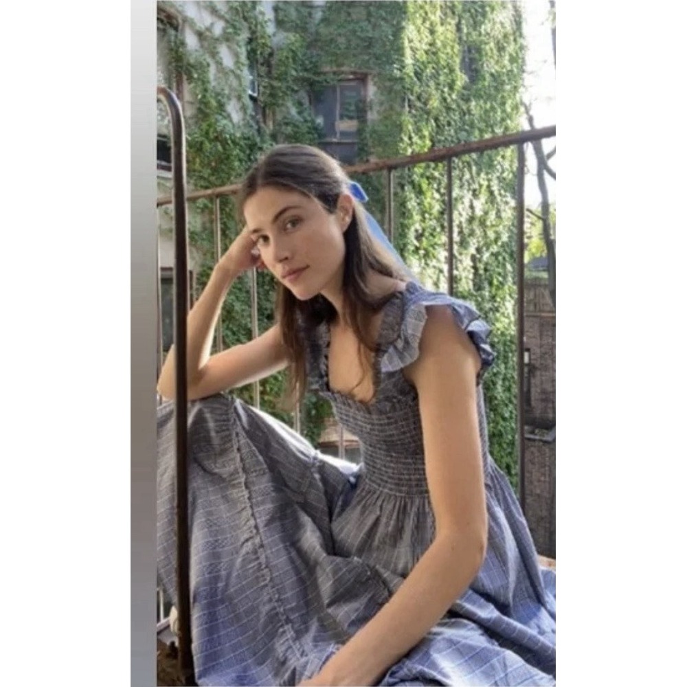 Hill House Home The Nap Dress Ellie Nap Dress Women's XS Gingham Navy Smocked